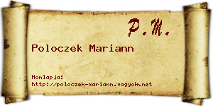 Poloczek Mariann névjegykártya