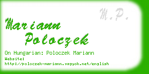 mariann poloczek business card